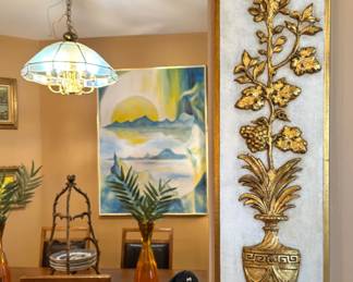 Hollywood Regency Neoclassical Urn Wall Plaque, $95
