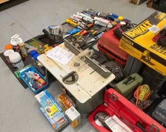Routing table, Dewalt round head nailer, tools