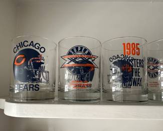 Chicago Bears whiskey glasses