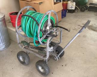 Hose Reel with Hoses