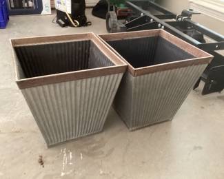 Large Metal Planters
