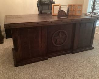 Beautiful Carved “Star” Executive Desk
