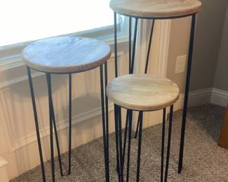Set of Three plant Stands