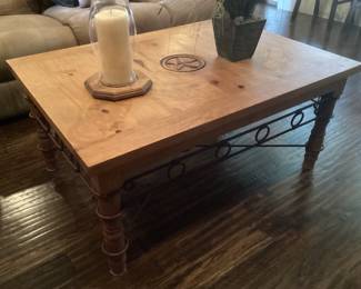 Star Carved Solid Wood Coffee Table