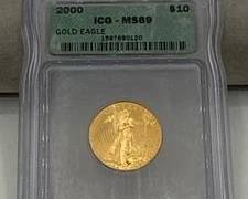 2000 $10 American Gold Eagle Coin ICG MS69 Near Perfect Gem Uncirculated Condition | | 1/4 OZ