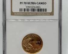 Graded 1991-W Mount Rushmore $5 Gold Coin PF70 Ultra Cameo Condition | | 0.2419oz