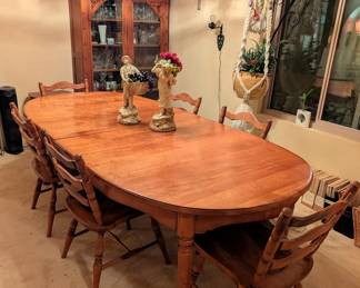 H.T. Cushman mid century Solid Maple Wood table