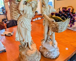 vintage statues chalkware pieces