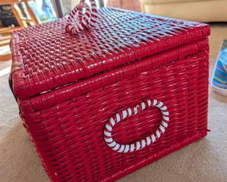 Red picnic basket