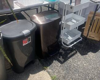Kitchen trash cans, organizing containers 