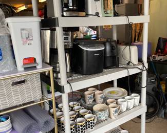 Coffee makers, toasters, ice maker, air fryer, dishes