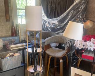 Futon mattress and frame, bar stools