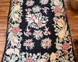 Aubusson Style Floral Rug