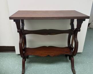 Vintage 3 Tier Harp Table $75