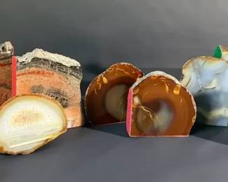 10 Agate Stone Bookends 8 Pairs 2 Individual Pieces