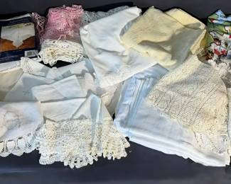 Vintage Linens Lace Mystery Lot