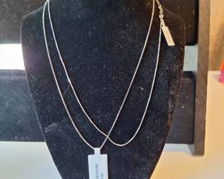 Pair of Sterling Silver Necklaces 925 Marked