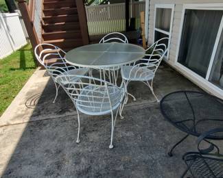 Wrought iron patio set