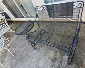 Loveseat rocker/matching side table