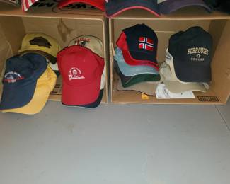 Many baseball caps
