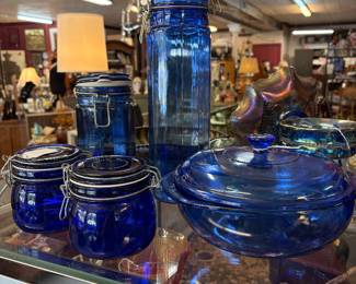 Cobalt Blue Covered Dish