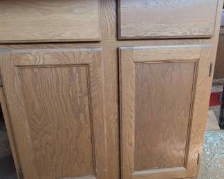 Oak Kitchen Cabinet Base Unit