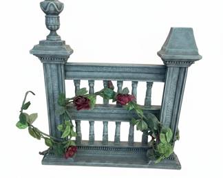 Grecian Urn Balustrade with Faux Roses