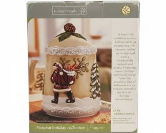 HomeTrends Natural Holiday Collection Nature Christmas Cookie Jar