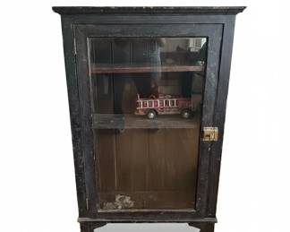 Antique Display Cabinet with Glass Door