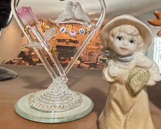 Vintage Ceramic Figurine of a Woman with Geese fourth image