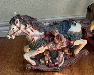Vintage Dreamsicles Rocking Horse Figurines third image