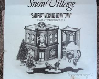 Department The Original Snow Village Saturday Morning Downtown Start a Tradition Set of