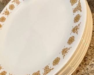 Corelle Butterfly Gold Oval Plates and Assorted Bowls