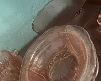 Anchor Hocking Mayfair Open Rose Pink Depression Glass Set third image