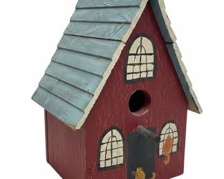 Handmade Rustic Welcome Sign and Birdhouse Set second image