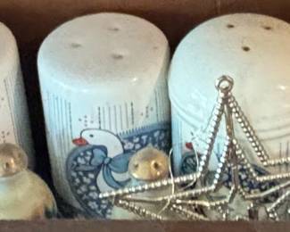 Assorted Ceramic Figurines and Salt  Pepper Shakers, including Snowman themed items fourth image
