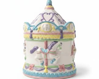 Carousel Horse Ceramic Cookie Jar