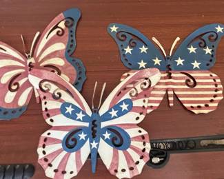 Patriotic Butterfly Wall Decor Set