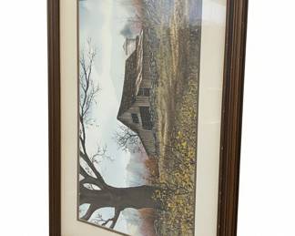 Bob Sugita Watercolor Barn Scene