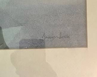 Abstract Watercolor Painting Signed J. R. Smith