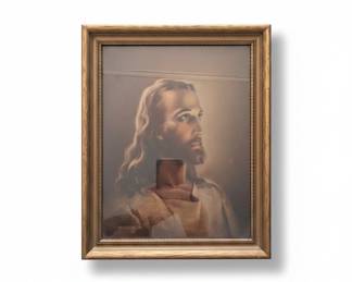 Jesus Christ The Head of Christ Print by Warner Sallman Copyright Kriesel  Bates