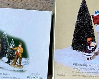 Department Heritage Village Collection  Village Square Snowman and Cobblers Corner Stand
