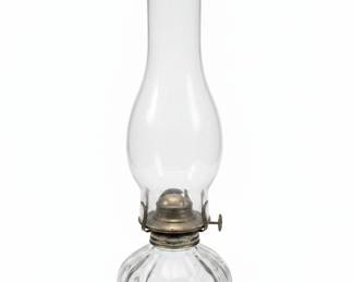 Lamplight Farms Clear Glass Oil Lamp with Thumbprint Base