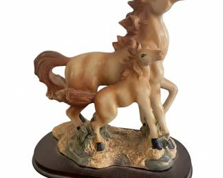 The Hamilton Collection Mare and Foal Figurine