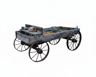 Vintage Wooden Farm Wagon third image