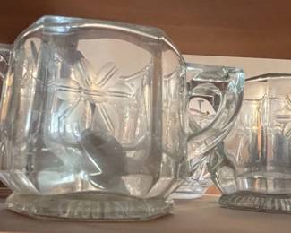 Vintage Porcelain Rose Tea Set with HandPainted Glass Creamer and Sugar Sets second image
