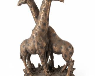 Bronze Giraffe Sculpture by W.C. Grace