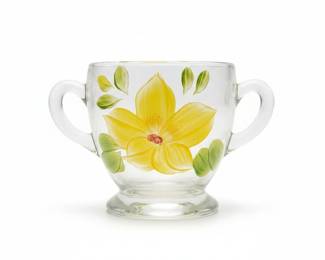 Vintage Porcelain Rose Tea Set with HandPainted Glass Creamer and Sugar Sets fifth image
