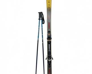 Volant Super Karve Silver Skis with Poles