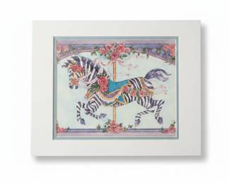 Carousel Zebra Art Print